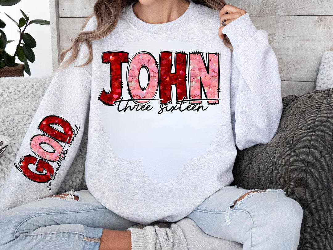 John Three Sixteen Faux Sequin DTF Print