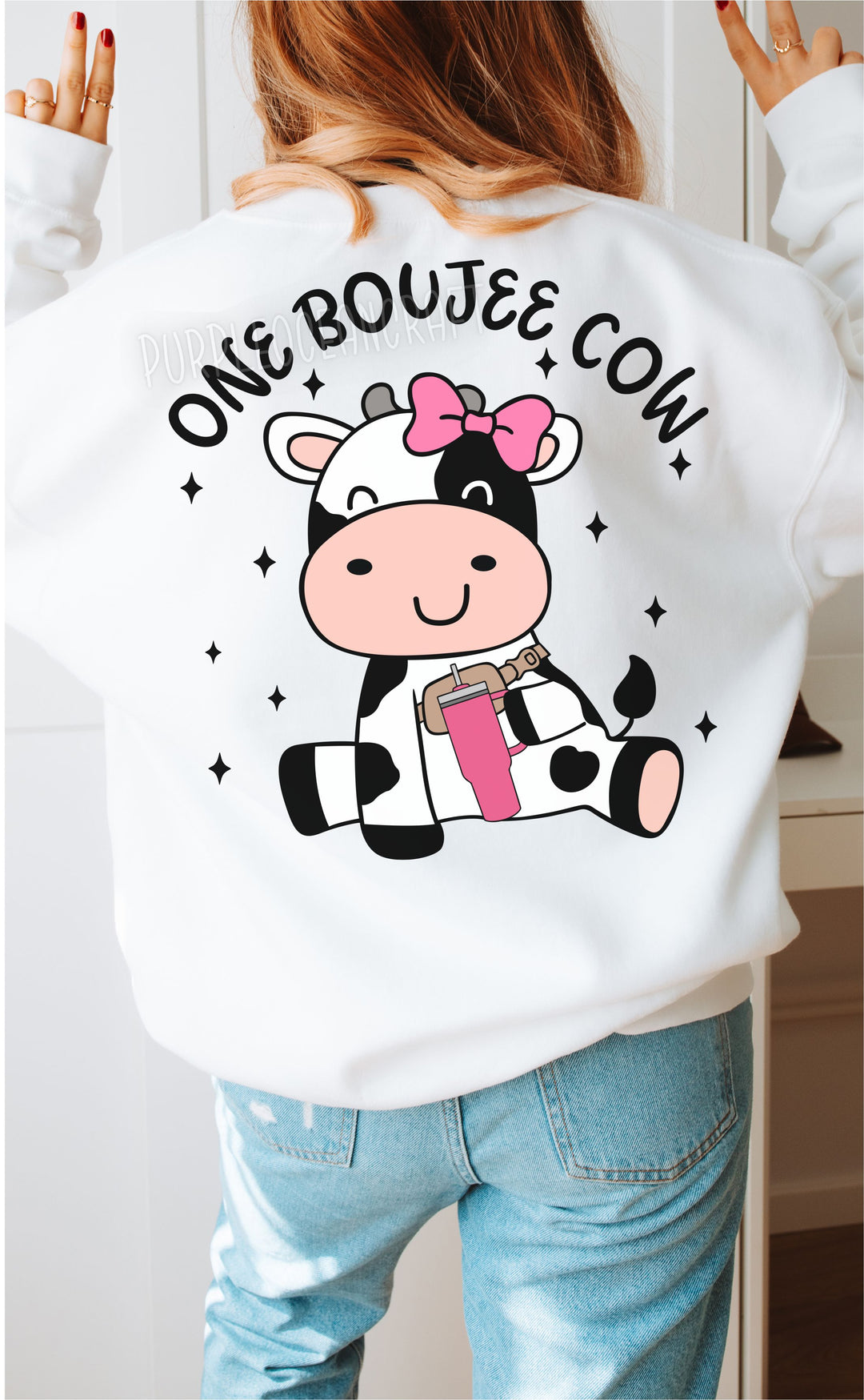 One Boujee Cow DTF Print