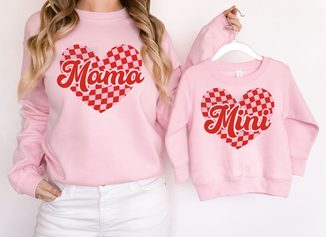 Mama and Mini Checkered DTF Print