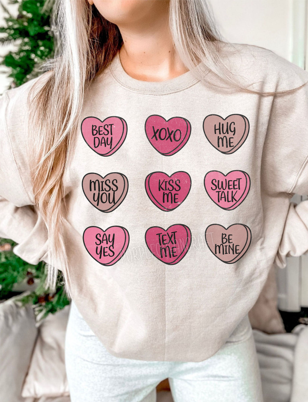 Candy Heart Stacked DTF Print