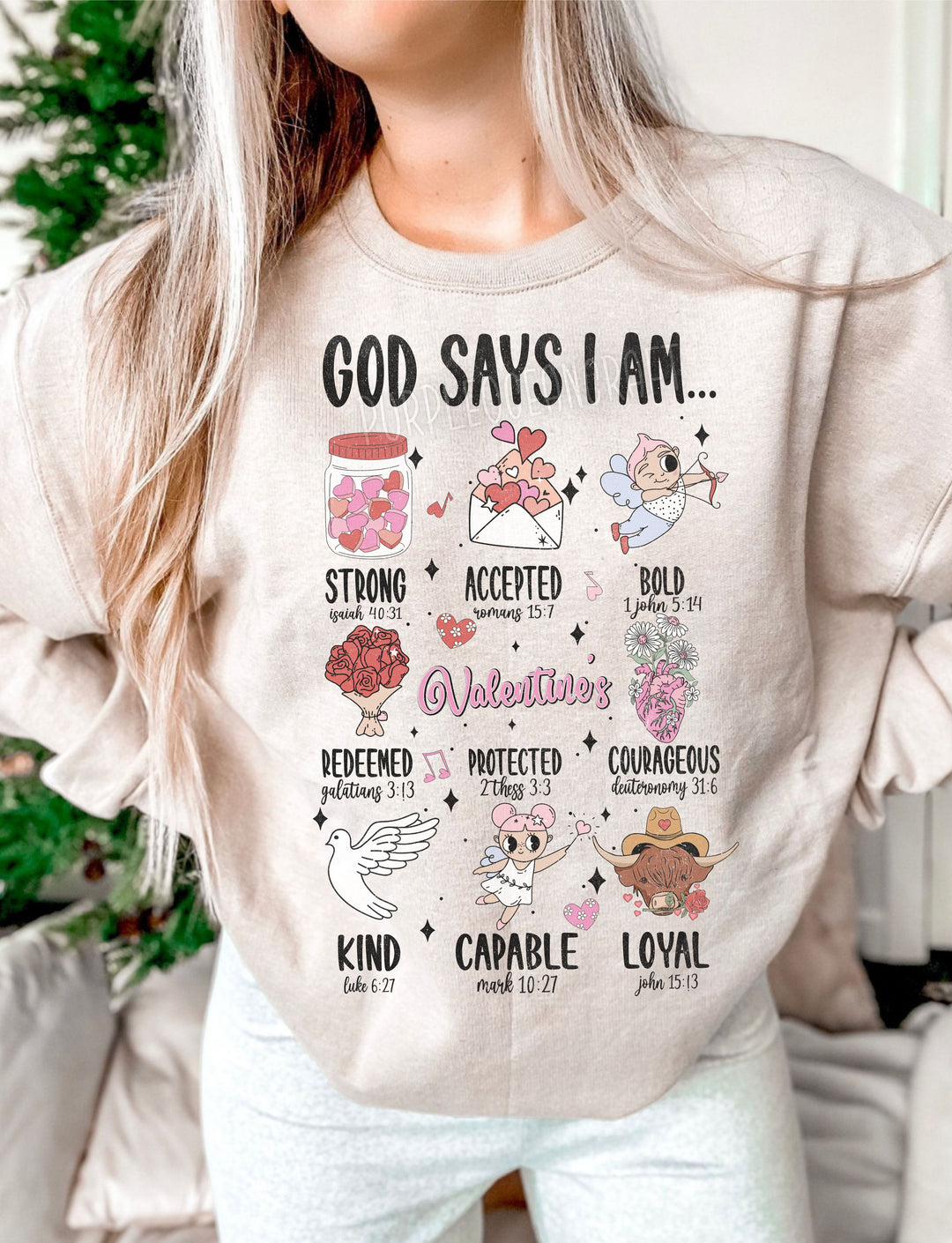 God Says I am Valentine DTF Print