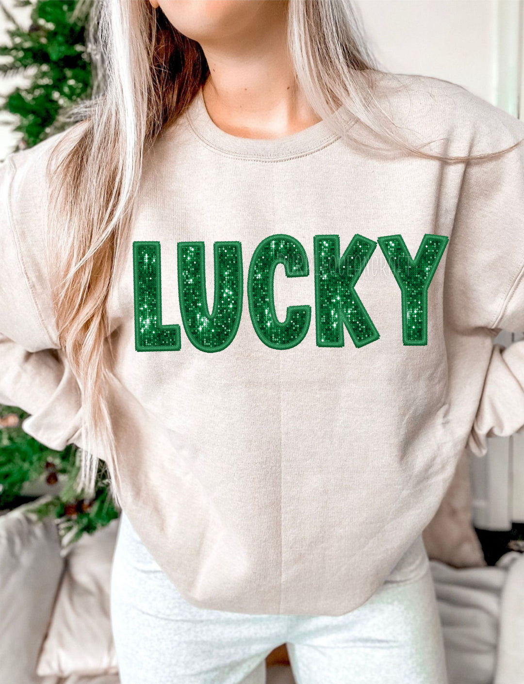 Lucky Faux Sequin DTF Print