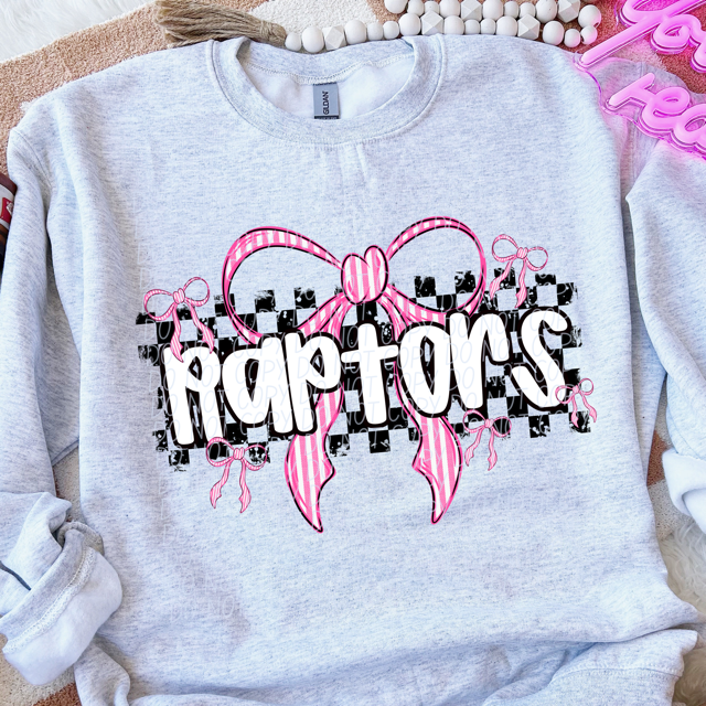 Pink Bow Mascots DTF Print