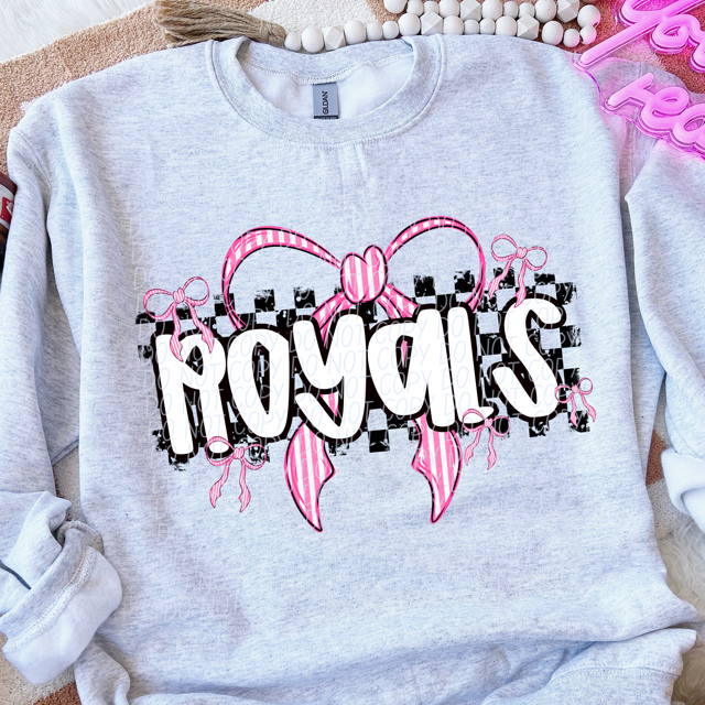 Pink Bow Mascots DTF Print