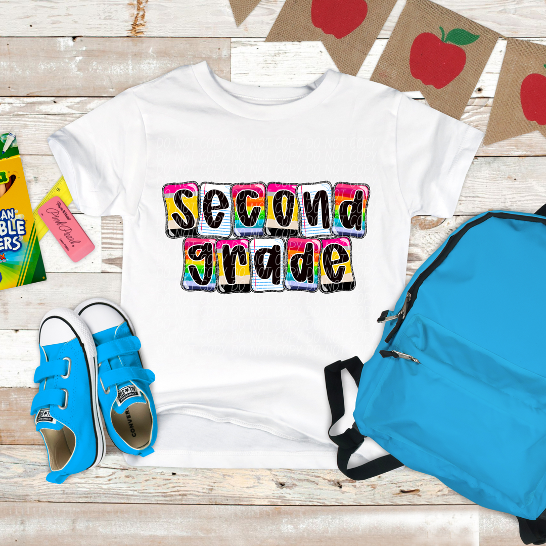 School Daze Titles DTF Print