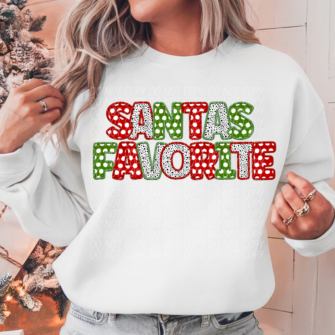 Santa’s Favorite Dots DTF Print