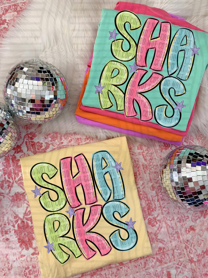 Glittery & Preppy Mascots DTF Print