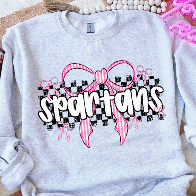 Pink Bow Mascots DTF Print