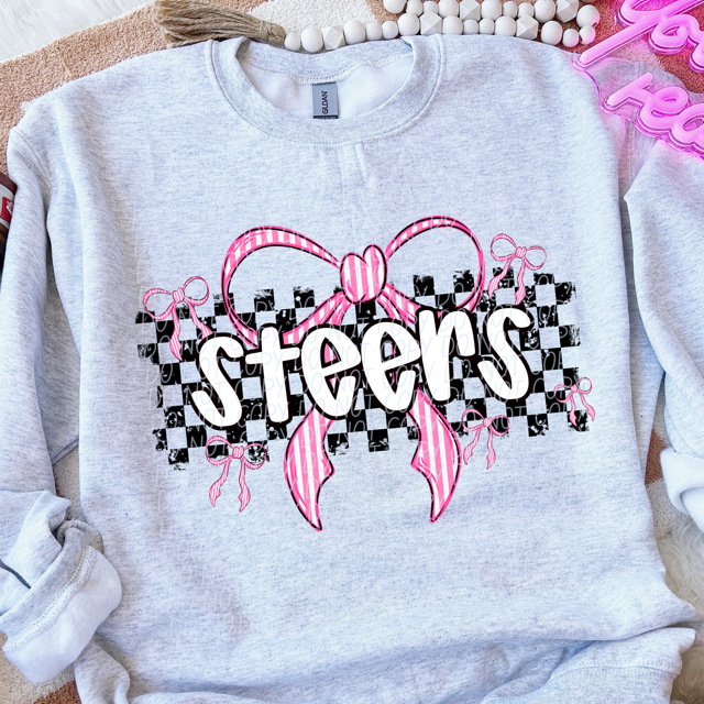 Pink Bow Mascots DTF Print