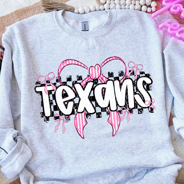 Pink Bow Mascots DTF Print