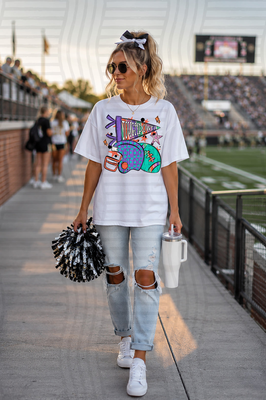 Touchdown Helmet DTF Print