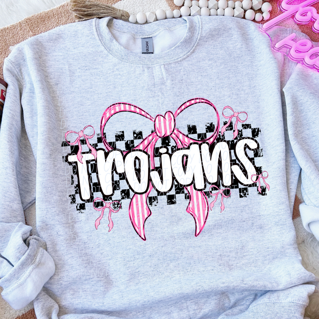 Pink Bow Mascots DTF Print