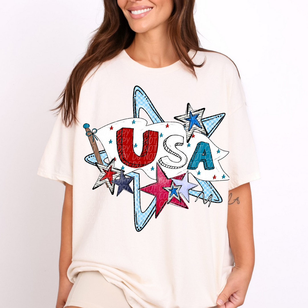 USA Banner DTF Print