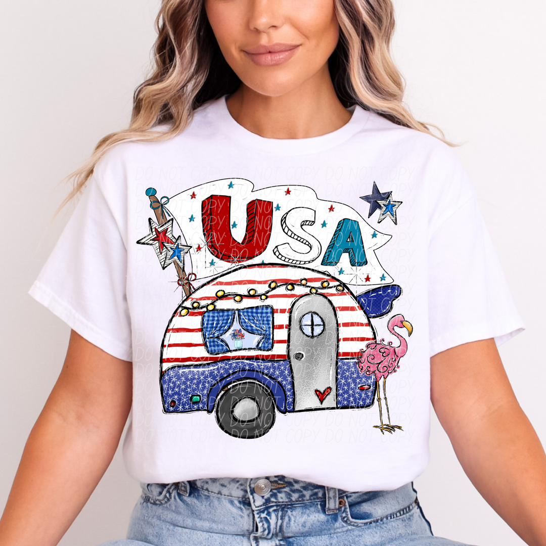 USA Camper DTF Print