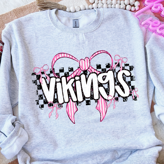 Pink Bow Mascots DTF Print