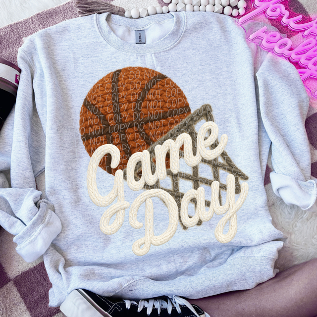 Yarn Game Day Basketball 2 DTF Print