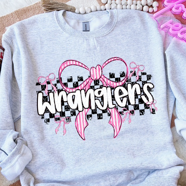 Pink Bow Mascots DTF Print