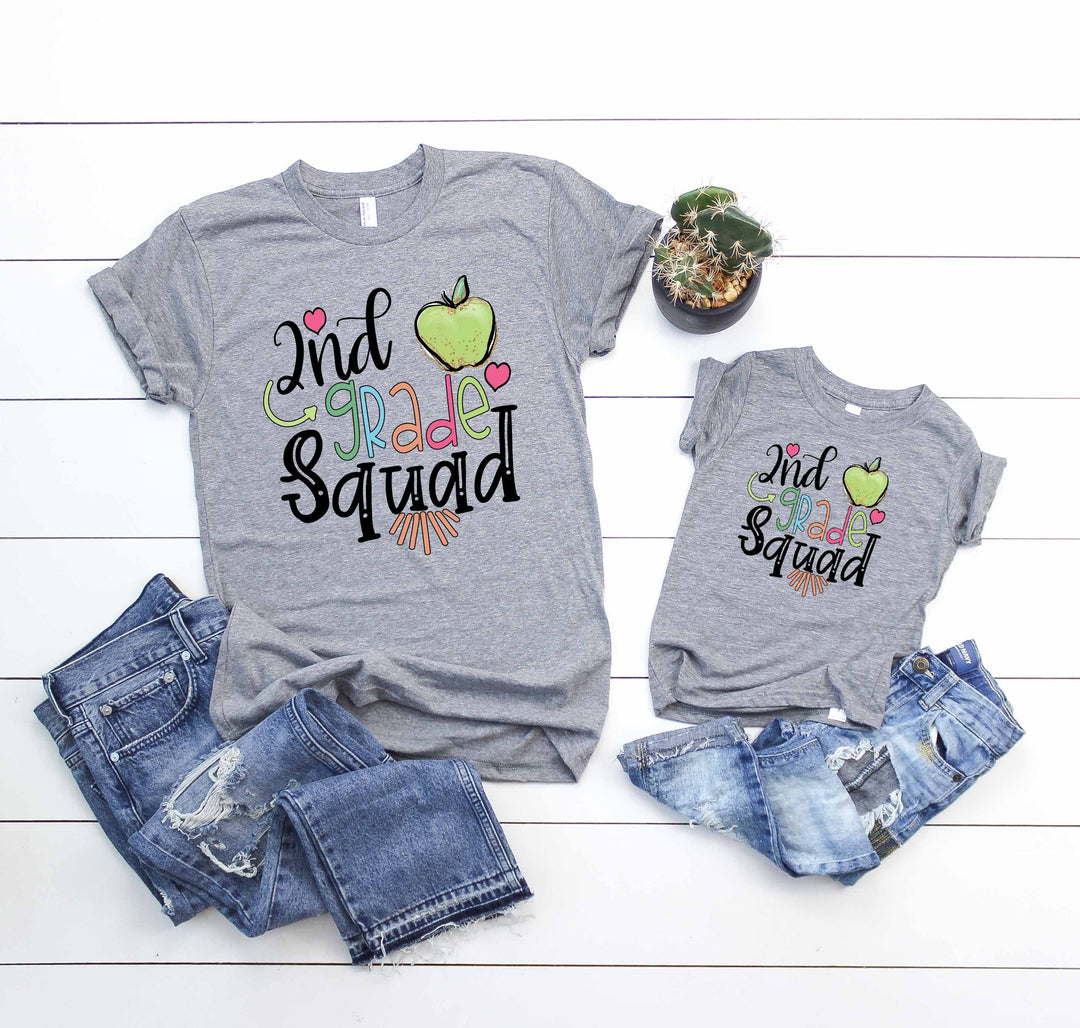 LOW HEAT 2nd Grade Squad Colorful Adult Screen Print Transfers RTS QR3