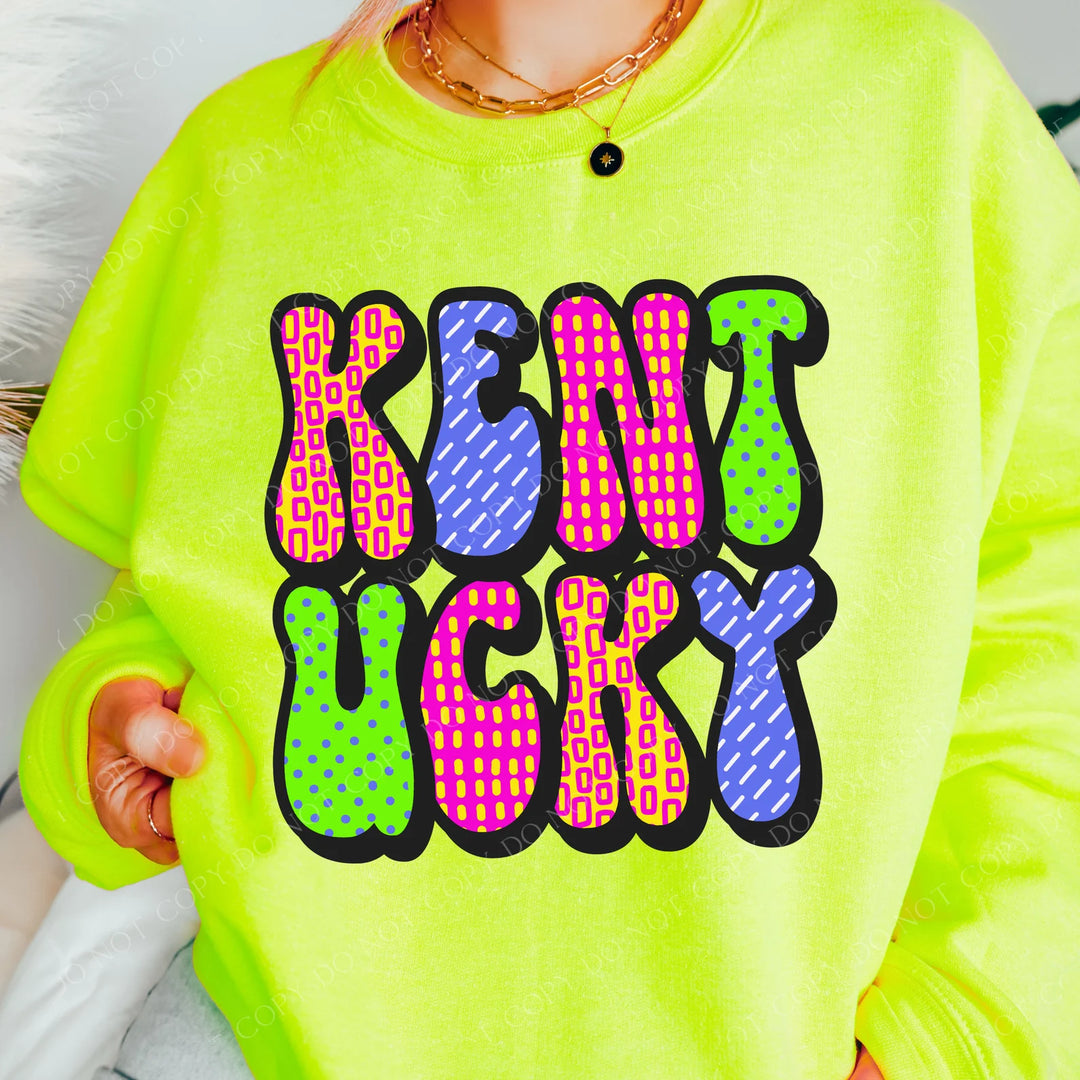 Neon Kentucky DTF Print