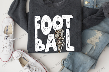 Football Lightning Bolt DTF Print