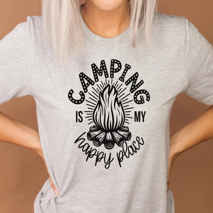 Camping Is My Happy Place DTF Print