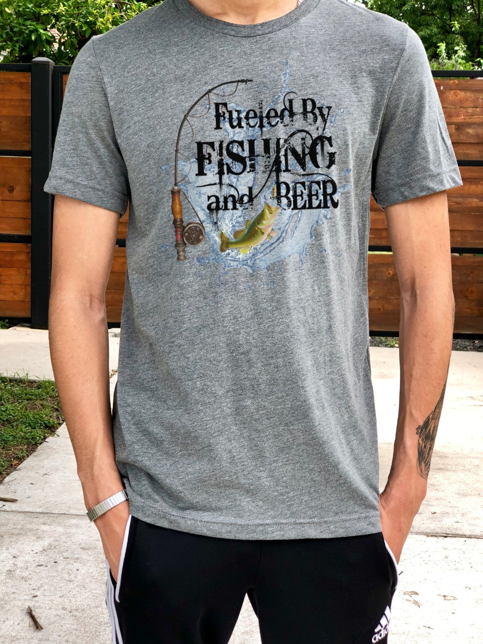 Fueled by Fishing and Beer DTF Print