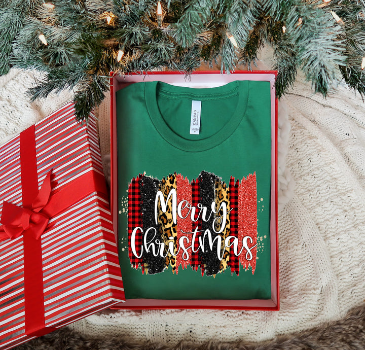 Merry Christmas Brushstroke Screen Print MN18