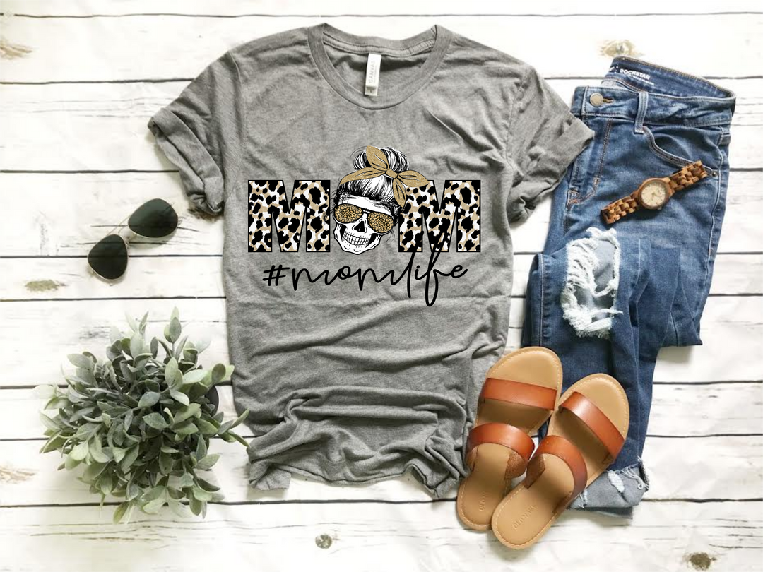 Mom Life Skull DTF Print