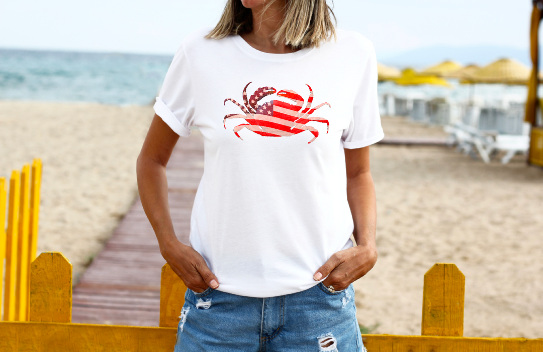 Patriotic Crab  DTF Print