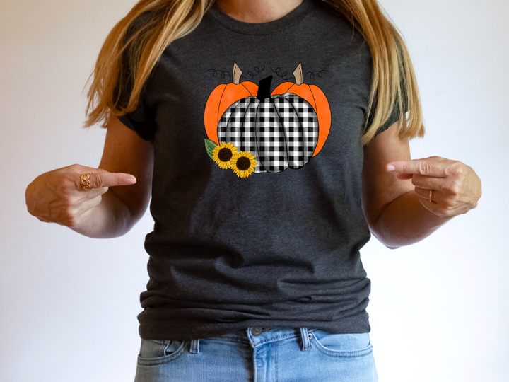 Plaid Pumpkin  DTF Print