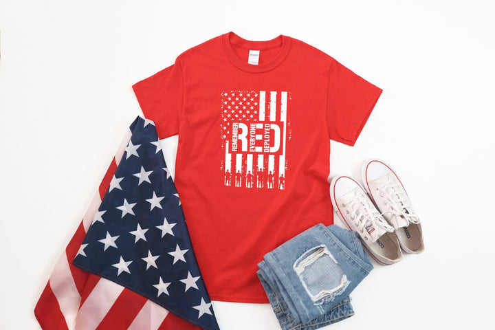 RED: Remember Everyone Deployed Screen Print QR15