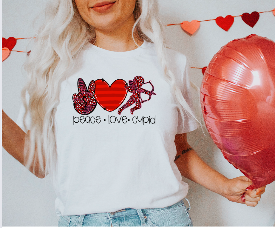 Peace Love Cupid DTF Print