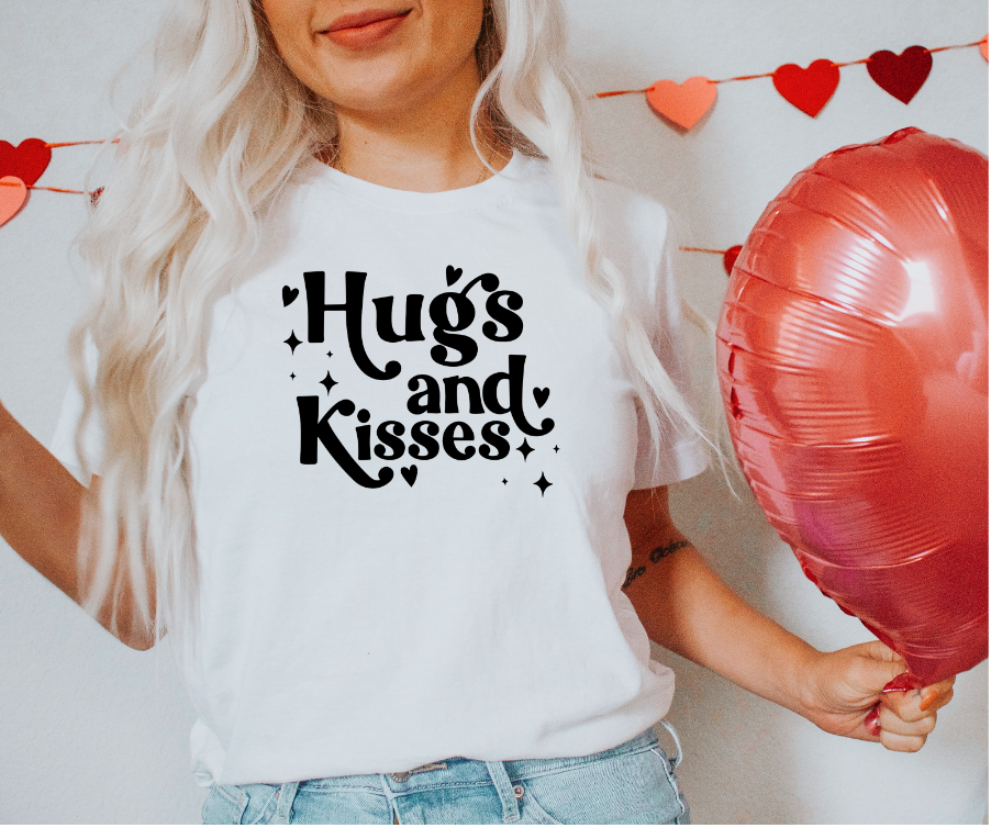 Hugs and Kisses (black) DTF Print