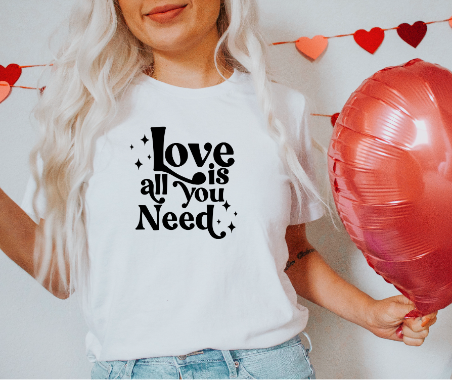 Love is All You Need (black) DTF Print