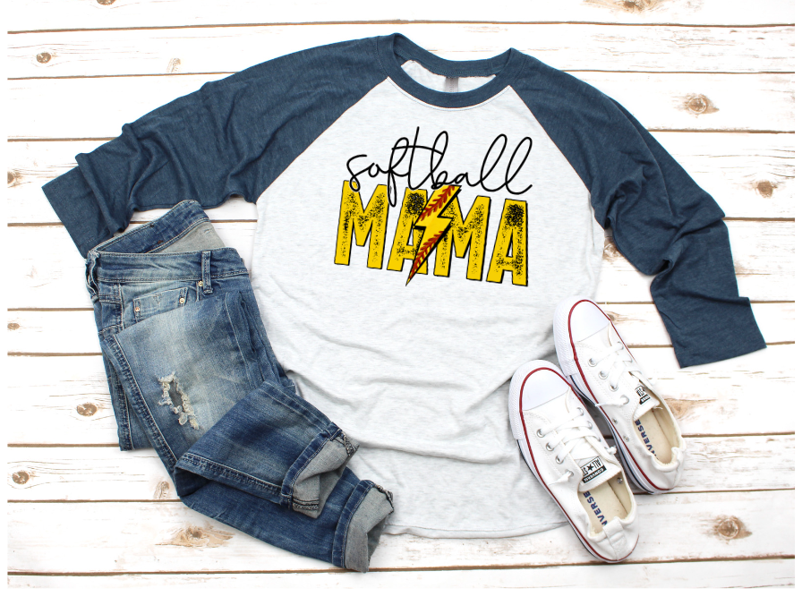 Softball Mama (Bolt) DTF Print