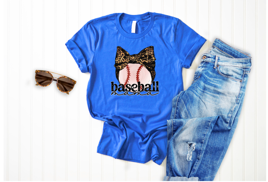 Baseball Mama (Bow) DTF Print