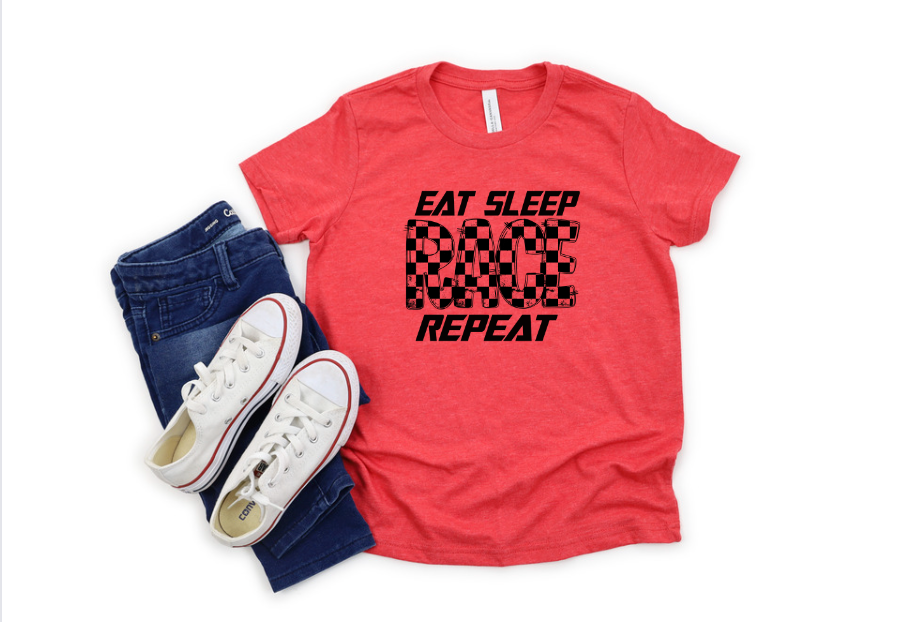 Eat Sleep Race Repeat DTF Print