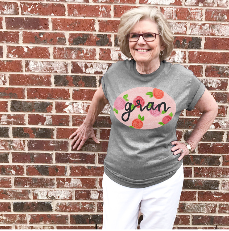 Grandma Floral (multiple names) DTF Print