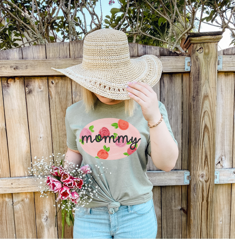 Mommy/Mom Floral DTF Print