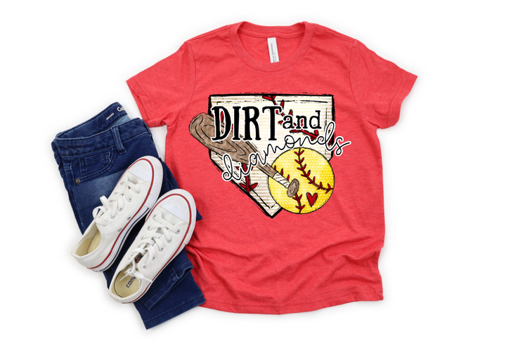 Dirt and Diamonds (softball/baseball) DTF Print