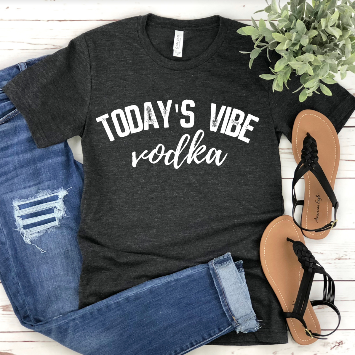 Today's Vibe Vodka (black/white) DTF Print