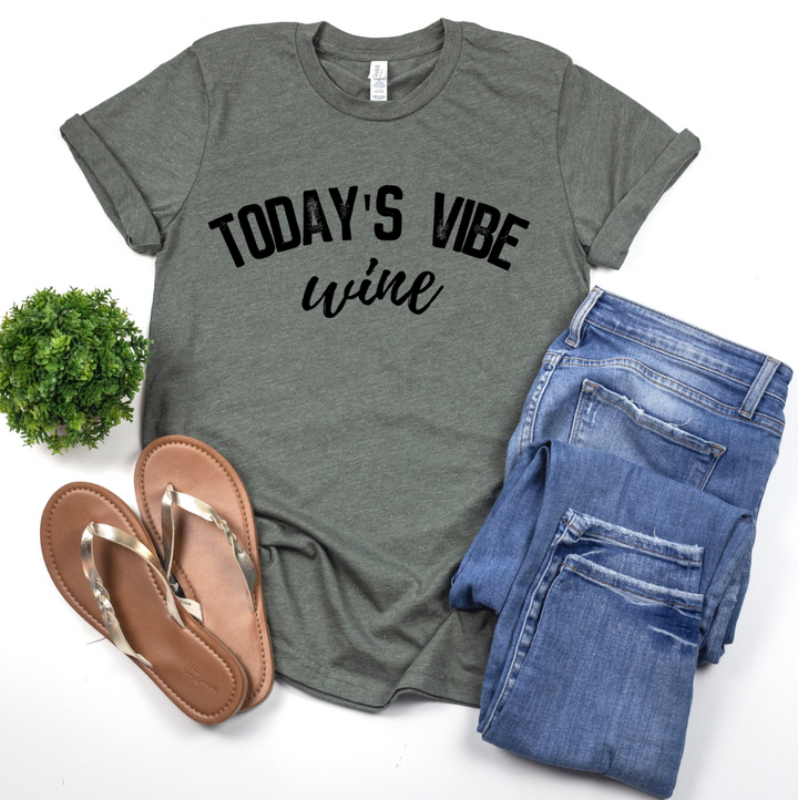 Today's Vibe Wine (black/white) DTF Print