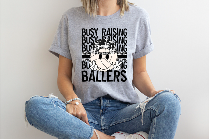 Busy Raising Ballers (Cowhide) DTF Print