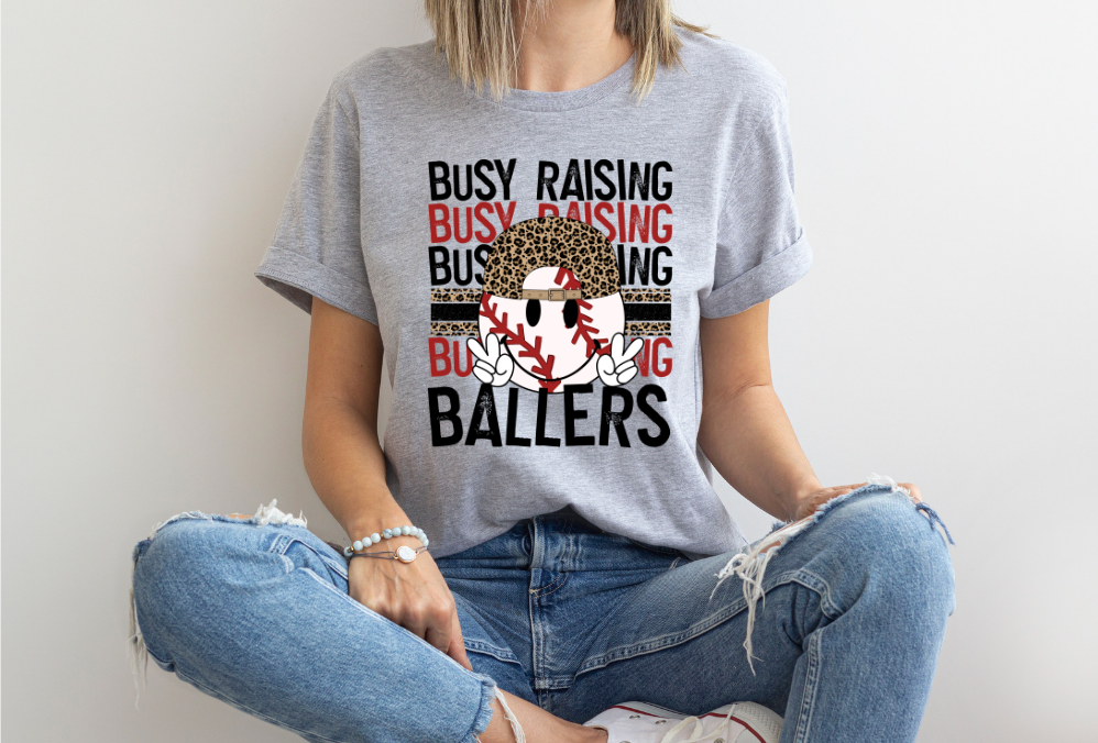 Busy Raising Ballers WITH HATS DTF Print