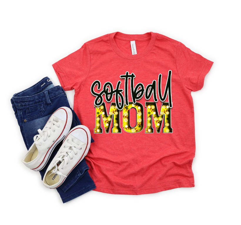 Softball Mom bulbs DTF Print