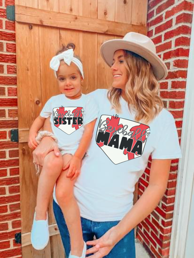 Baseball Mama & Sister DTF Print