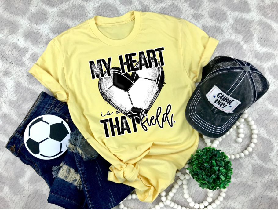 My Heart is on that Field Soccer DTF Print