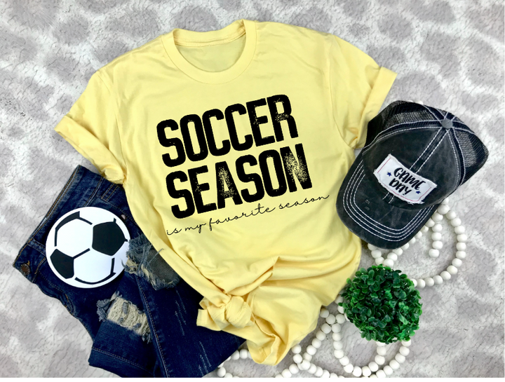 Soccer Season is My Favorite Season (White or Black) DTF Print