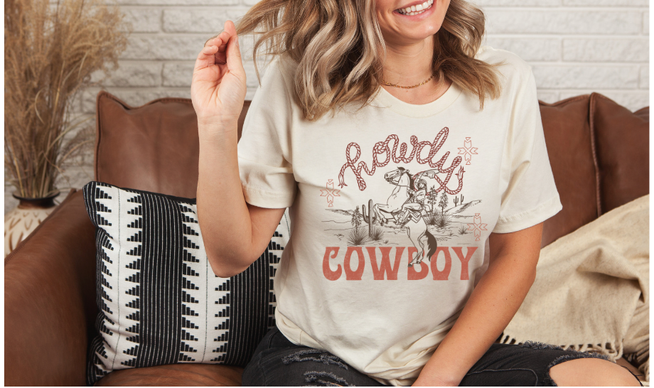 Howdy Cowboy DTF Print