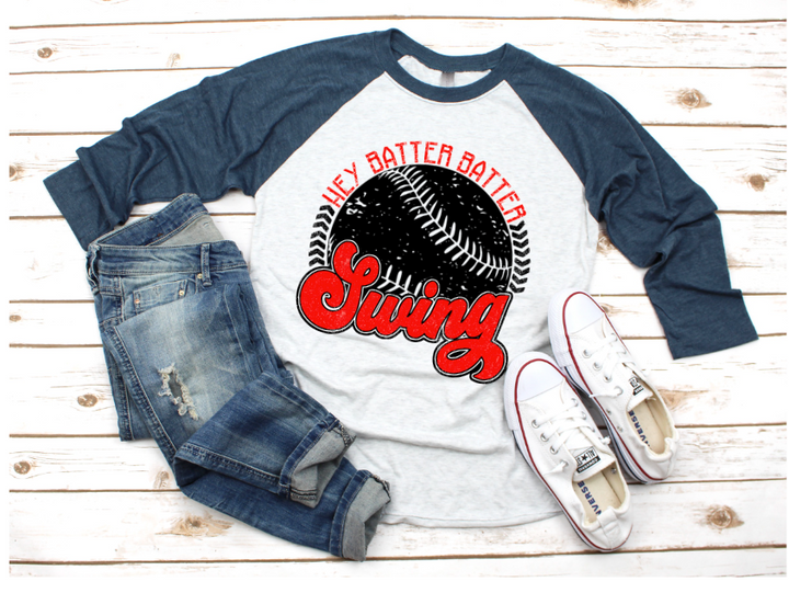 Hey Batter Batter Swing (red/cheetah) DTF Print